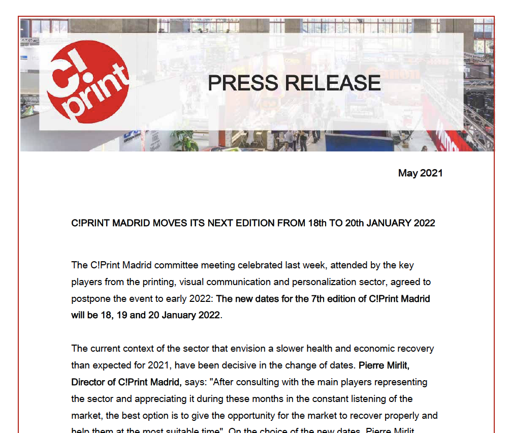 New CPrint Dates 2022